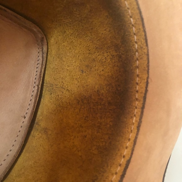 VTG San Zeno Handmade Leather Tooled Leather Hat XL - Picture 7 of 9